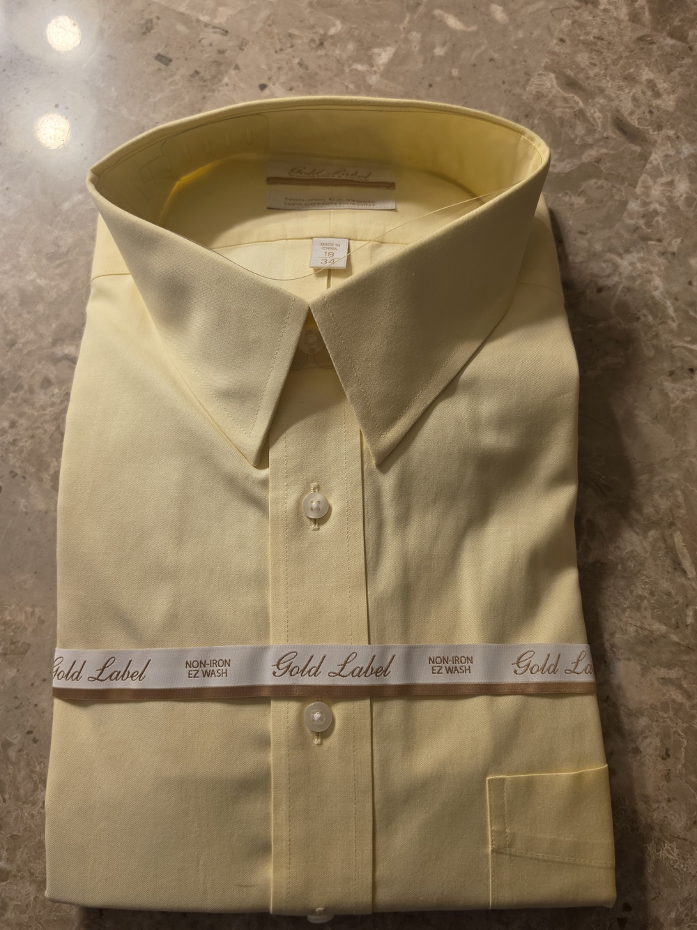Roundtree & Yorke Pale Yellow Dress Shirt